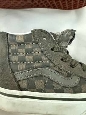 Vans Kids Checkerboard High-Top Sneakers - Gray